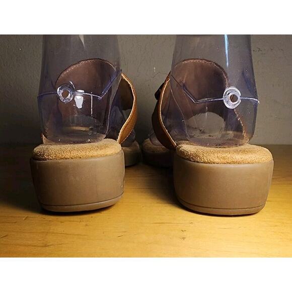 Rialto Comfort Brown Bianka Women’s Low Wedge Sandals Size 8M Worn 1x Pristine - Picture 6 of 7